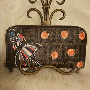 Fendi Zucca Parasol Ballerina Long Wallet